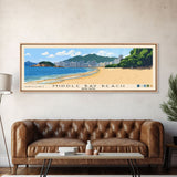 Middle Bay Beach, Hong Kong Panoramic Print, Vacation Gift, Hong Kong Wall Art, Beach Painting, Beach Decor, Beach Or Lakehouse Art