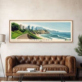 Miraflores, Peru Panoramic Print, Vacation Gift, Peru Wall Art, Beach Painting, Beach Decor, Beach Or Lakehouse Art