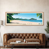 Miskito Cays, Nicaragua Panoramic Beach Print, Vacation Gift, Nicaragua Wall Art, Framed Canvas Print, Framed Beach Painting