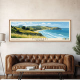 Moeraki, New Zealand Panoramic Beach Print, Vacation Gift, New Zealand Wall Art, Framed Canvas Print, Framed Beach Painting