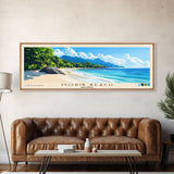 Morib Beach, Malasyia Panoramic Beach Print, Vacation Gift, Malasyia Wall Art, Framed Canvas Print, Framed Beach Painting