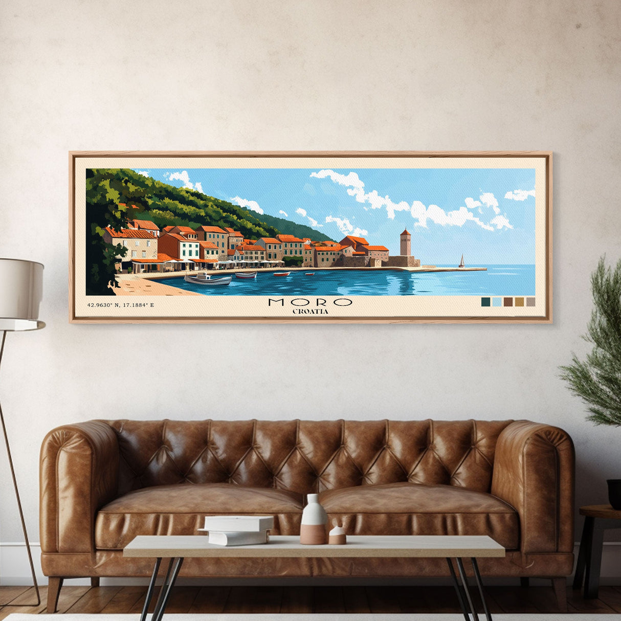 Moro, Croatia Panoramic Print, Vacation Gift, Croatia Wall Art, Vacation Wall Art, Vacatation Memories, Beach Decor, Beach Or Lakehouse Art