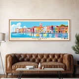 Murano, Italy Panoramic Print, Vacation Gift, Italy Wall Art, Beach Painting, Beach Decor, Large Wall Art, Wood Frame Art