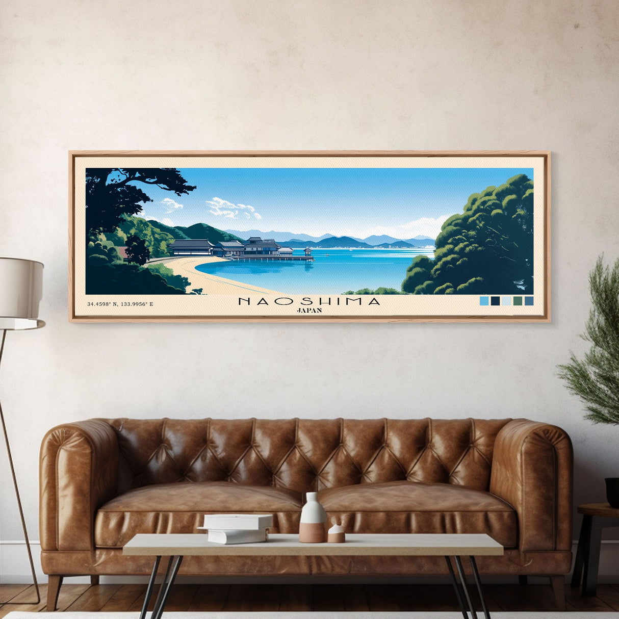 Naoshima, Japan Panoramic Print, Vacation Gift, Japan Wall Art, Vacation Wall Art, Vacatation Memories, Beach Decor, Beach Or Lakehouse Art