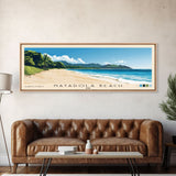 Natadola Beach, Fiji Panoramic Print, Vacation Gift, Fiji Wall Art, Beach Painting, Beach Decor, Beach Or Lakehouse Art