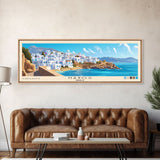 Naxos, Greece Panoramic Beach Print, Vacation Gift, Greece Wall Art, Beach Painting, Beach Decor, Beach Painting