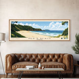 Ned's Beach, Australia Panoramic Print, Vacation Gift, Australia Wall Art, Beach Painting, Beach Decor, Large Wall Art, Wood Frame Art