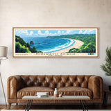 Nihiwatu Beach, Sumba, Indonesia Panoramic Beach Print, Vacation Gift, Sumba, Indonesia Wall Art, Framed Canvas Print, Framed Beach Painting