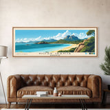 Nosy Iranja, Madagascar Panoramic Beach Print, Vacation Gift, Madagascar Wall Art, Framed Canvas Print, Framed Beach Painting