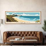 Ocean Beach, New Zealand Panoramic Print, Vacation Gift, New Zealand Wall Art, Beach Painting, Beach Decor, Beach Or Lakehouse Art