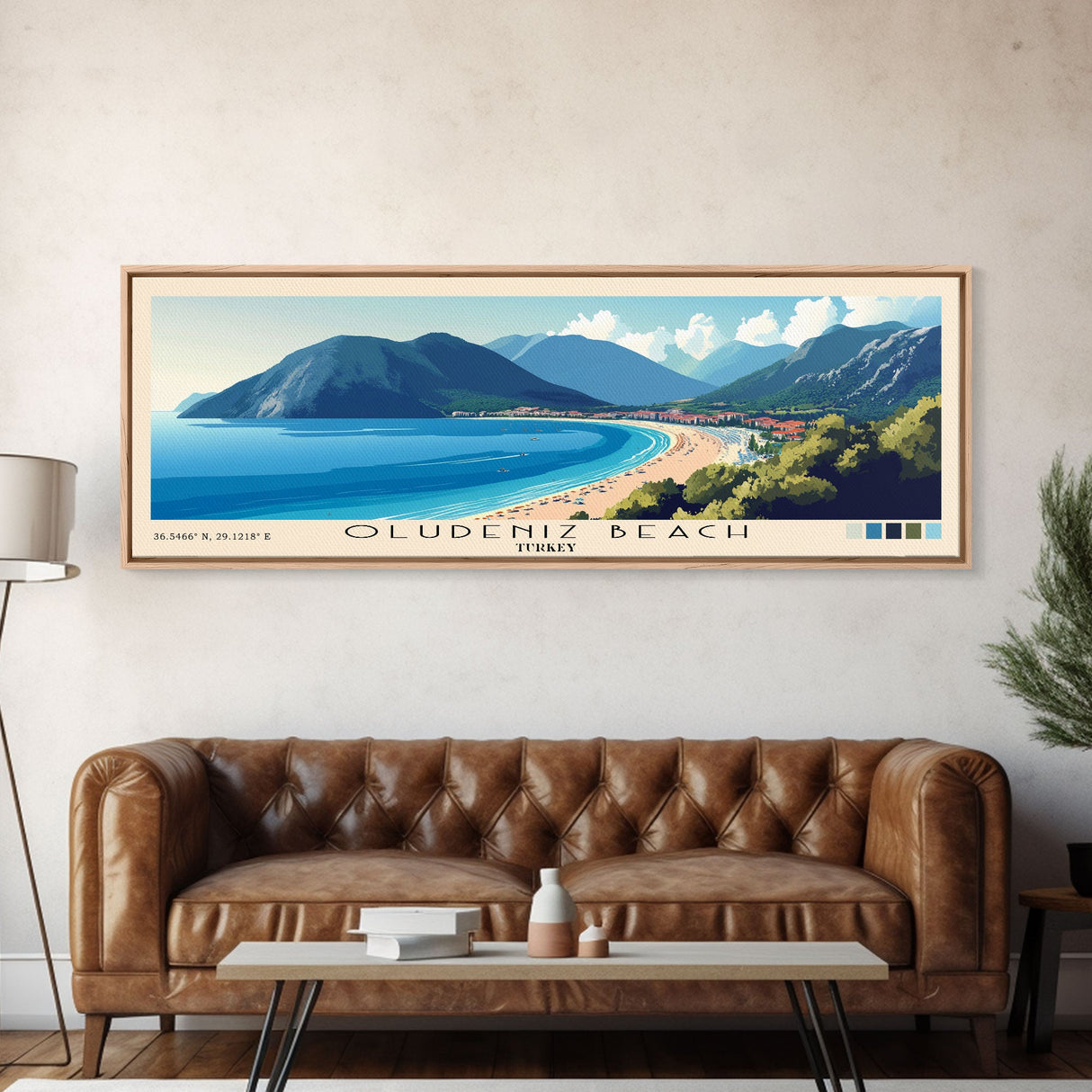 Oludeniz Beach, Turkey Panoramic Print, Vacation Gift, Turkey Wall Art, Vacation Wall Art, Vacatation Memories, Beach Decor, Beach Or Lakehouse Art