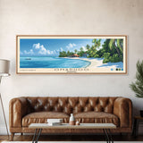 Omadhoo, Maldives Panoramic Print, Vacation Gift, Maldives Wall Art, Beach Painting, Beach Decor, Beach Or Lakehouse Art