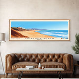 Oualidia Beach, Morocco Panoramic Beach Print, Vacation Gift, Morocco Wall Art, Framed Canvas Print, Framed Beach Painting