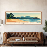 Palolem Beach, India Panoramic Beach Print, Vacation Gift, India Wall Art, Beach Painting, Beach Decor, Beach Painting