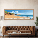 Pedn Vounder Beach, United Kingdom Panoramic Beach Print, Vacation Gift, United Kingdom Wall Art, Beach Painting, Beach Decor, Beach Painting