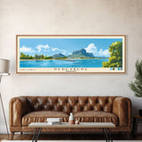 Pereybere, Mauritius Panoramic Print, Vacation Gift, Mauritius Wall Art, Beach Painting, Beach Decor, Beach Or Lakehouse Art