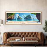 Phra Nang Beach, Thailand Panoramic Beach Print, Vacation Gift, Thailand Wall Art, Beach Painting, Beach Decor, Beach Painting