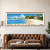 Placencia Beach, Belize Panoramic Print, Vacation Gift, Belize Wall Art, Beach Painting, Beach Decor, Large Wall Art, Wood Frame Art