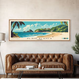 Playa Blanca, Colombia Panoramic Beach Print, Vacation Gift, Colombia Wall Art, Beach Painting, Beach Decor, Beach Painting