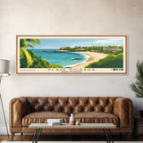 Playa Dorada, Dominican Republic Panoramic Beach Print, Vacation Gift, Dominican Republic Wall Art, Framed Canvas Print, Framed Beach Painting