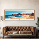 Playa La Mina, Peru Panoramic Beach Print, Vacation Gift, Peru Wall Art, Framed Canvas Print, Framed Beach Painting