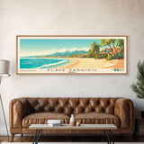 Playa Paraiso, Mexico Panoramic Print, Vacation Gift, Mexico Wall Art, Vacation Wall Art, Vacatation Memories, Beach Decor, Beach Or Lakehouse Art