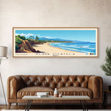 Playa Zicatela, Mexico Panoramic Print, Vacation Gift, Mexico Wall Art, Beach Painting, Beach Decor, Large Wall Art, Wood Frame Art