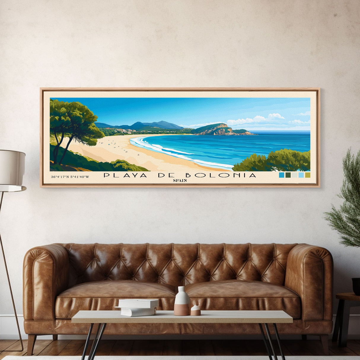 Playa de Bolonia, Spain Panoramic Print, Vacation Gift, Spain Wall Art, Vacation Wall Art, Vacatation Memories, Beach Decor, Beach Or Lakehouse Art