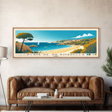 Playa de Sa Boadella, Spain Panoramic Print, Vacation Gift, Spain Wall Art, Beach Painting, Beach Decor, Beach Or Lakehouse Art