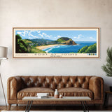 Port St. Johns, South Africa Panoramic Beach Print, Vacation Gift, South Africa Wall Art, Framed Canvas Print, Framed Beach Painting