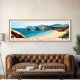 Praia de Lumebó, Spain Panoramic Beach Print, Vacation Gift, Spain Wall Art, Framed Canvas Print, Framed Beach Painting