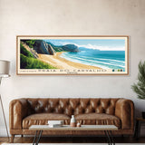 Praia do Carvalho, Portugal Panoramic Beach Print, Vacation Gift, Portugal Wall Art, Beach Painting, Beach Decor, Beach Painting