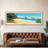 Praia do Espelho, Brazil Panoramic Print, Vacation Gift, Brazil Wall Art, Beach Painting, Beach Decor, Large Wall Art, Wood Frame Art