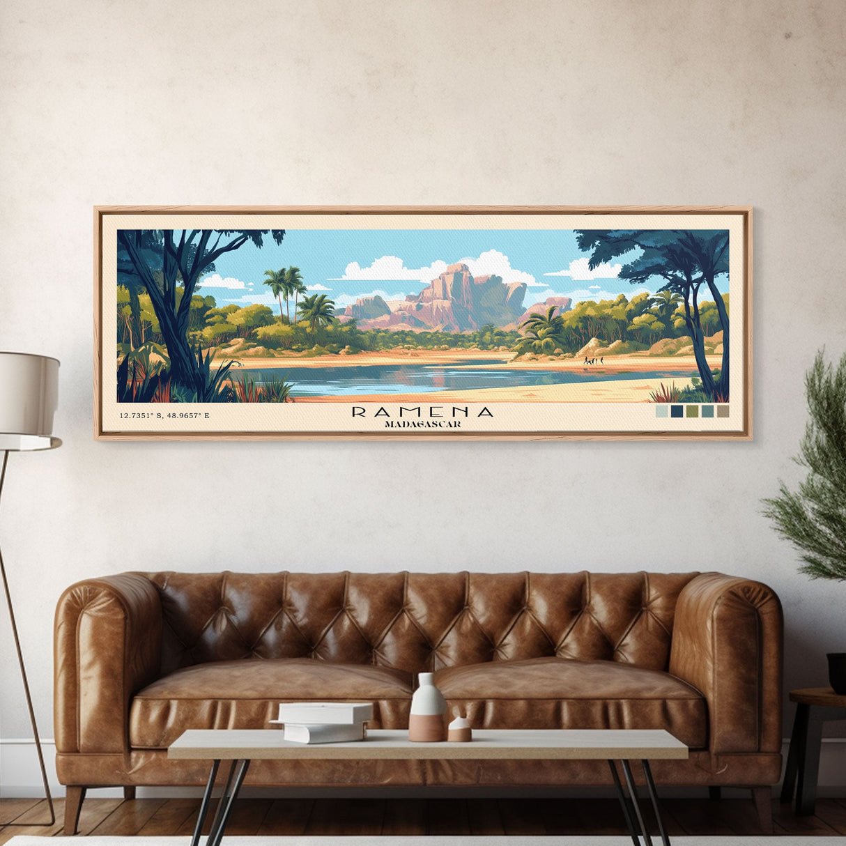 Ramena, Madagascar Panoramic Print, Vacation Gift, Madagascar Wall Art, Beach Painting, Beach Decor, Beach Or Lakehouse Art