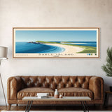 Sable Island, Canada Panoramic Beach Print, Vacation Gift, Canada Wall Art, Framed Canvas Print, Framed Beach Painting