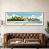 Saint-Honoré Island, France Panoramic Beach Print, Vacation Gift, France Wall Art, Framed Canvas Print, Framed Beach Painting