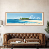 Sand Cay, Fiji Panoramic Beach Print, Vacation Gift, Fiji Wall Art, Beach Painting, Beach Decor, Beach Painting