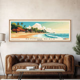 Seminyak Beach, Indonesia Panoramic Beach Print, Vacation Gift, Indonesia Wall Art, Framed Canvas Print, Framed Beach Painting