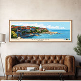 Sozopol, Bulgaria Panoramic Beach Print, Vacation Gift, Bulgaria Wall Art, Beach Painting, Beach Decor, Beach Painting