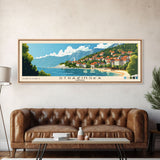 Stračinska, Croatia Panoramic Beach Print, Vacation Gift, Croatia Wall Art, Beach Painting, Beach Decor, Beach Painting