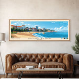 Sunny Beach, Bulgaria Panoramic Print, Vacation Gift, Bulgaria Wall Art, Beach Painting, Beach Decor, Beach Or Lakehouse Art