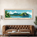 Taboga Island, Panamá Panoramic Beach Print, Vacation Gift, Panamá Wall Art, Framed Canvas Print, Framed Beach Painting