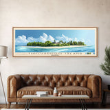 Thulusdhoo Island, Maldives Panoramic Print, Vacation Gift, Maldives Wall Art, Beach Painting, Beach Decor, Beach Or Lakehouse Art