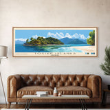 Togian Islands, Indonesia Panoramic Beach Print, Vacation Gift, Indonesia Wall Art, Framed Canvas Print, Framed Beach Painting