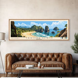 Trikora Beach, Indonesia Panoramic Beach Print, Vacation Gift, Indonesia Wall Art, Beach Painting, Beach Decor, Beach Painting