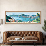 Tung Ping Chau, Hong Kong Panoramic Beach Print, Vacation Gift, Hong Kong Wall Art, Framed Canvas Print, Framed Beach Painting