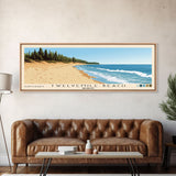 Twelvemile Beach, Michigan Panoramic Print, Vacation Gift, Michigan Wall Art, Beach Painting, Beach Decor, Large Wall Art, Wood Frame Art