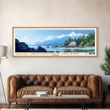 Vancouver Island, Canada Panoramic Beach Print, Vacation Gift, Canada Wall Art, Framed Canvas Print, Framed Beach Painting