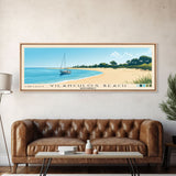 Vilanculos Beach, Mozambique Panoramic Print, Vacation Gift, Mozambique Wall Art, Beach Painting, Beach Decor, Large Wall Art, Wood Frame Art