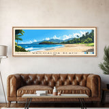 Wailoaloa Beach, Fiji Panoramic Print, Vacation Gift, Fiji Wall Art, Beach Painting, Beach Decor, Large Wall Art, Wood Frame Art